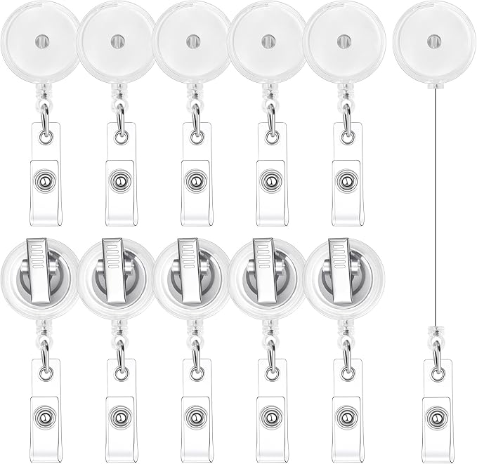 30 Pack Retractable Badge Reels by BESARME