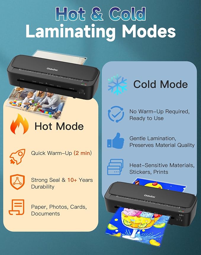 Laminator Machine, 11 in 1 Laminating Never Jam Technology - Image 6