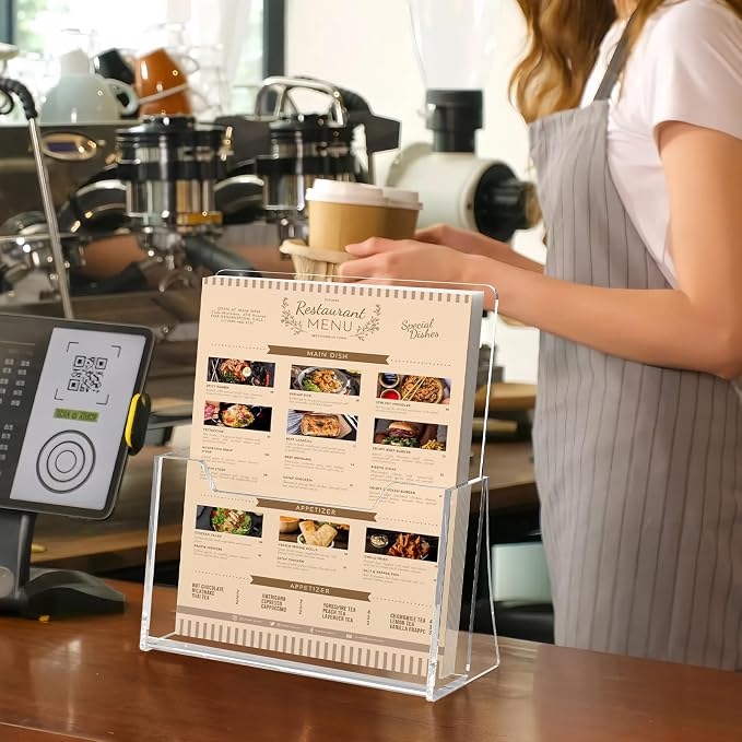 Acrylic Brochure Holder 8.5 x 11 inch 4 Pack - Image 6