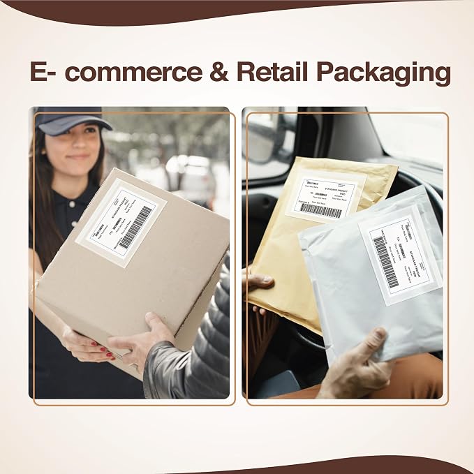 7x10 Shipping Label Sleeves 500 Pack-Strong Adhesive Back - Image 5