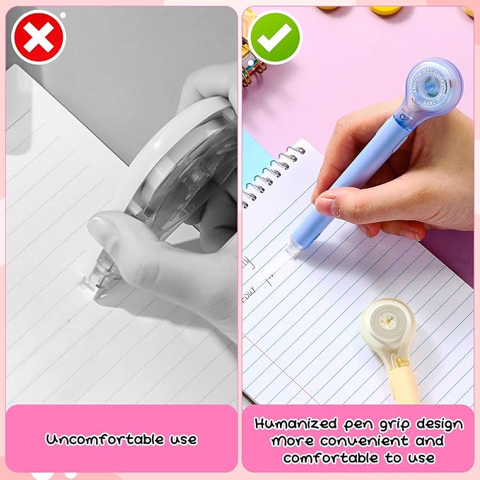 Gersoniel 25 Pack Correction Tape Pen Correctional Ink Tape Push Pull Protective - Image 5
