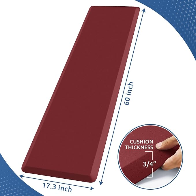 KitchenClouds Kitchen Mat Cushioned Anti Fatigue Kitchen Rug 0.8inch Water - Image 2