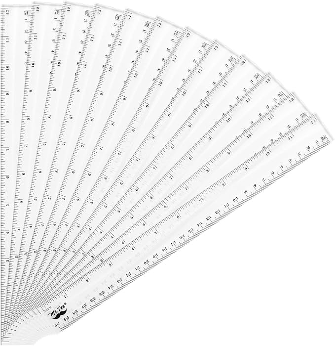 Mr. Pen- Plastic Rulers, 12 Inch, 12 Pack, Easy-to-Read Markings | by MrPen