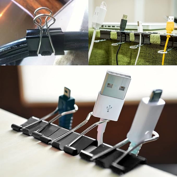 130 PCS Small Binder Clips, 3/4 inch, Paper Clamps, Binderclips, Office Supplies - Image 7