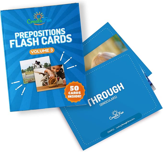50 Preposition Flash Cards Vol 3 Vocabulary Development Includes 7 Picture Card - Image 7