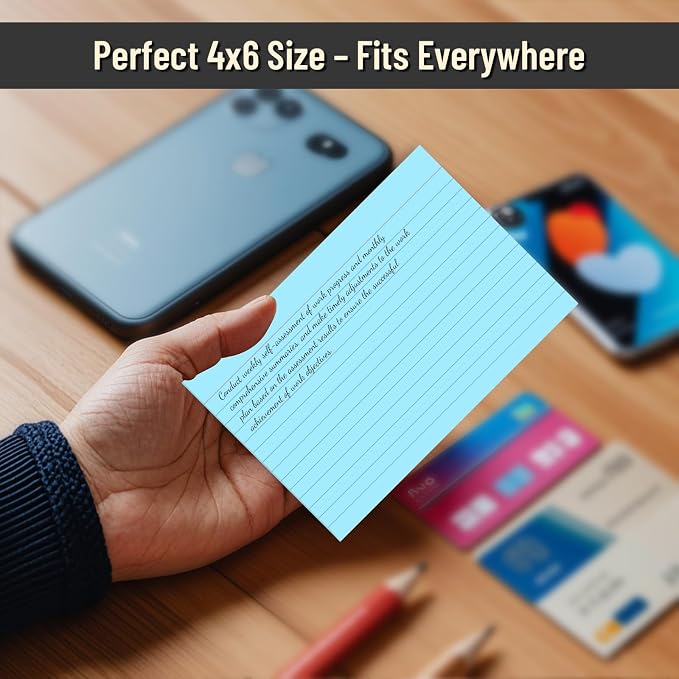 200 Pcs Colored Index Cards 4 x 6 Inch Ruled Index Cards, College Ruled Flash - Image 4