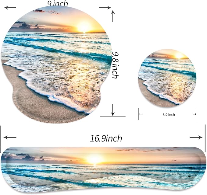 Ergonomic Mouse Pad with Wrist Rest and Keyboard Wrist Rest, Mousepad and Wrist - Image 6