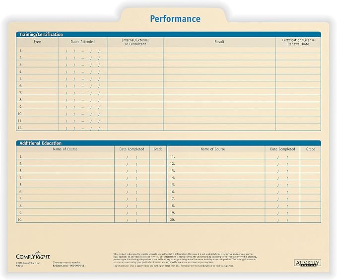 ComplyRight Performance Folder, Document Filing Folder - Image 2