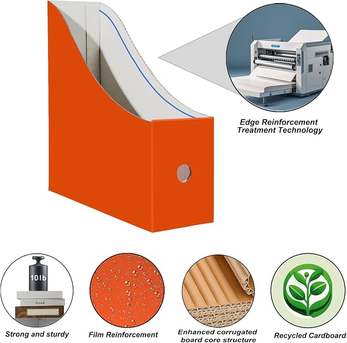 Limitliho 6 Pack Cardboard Magazine Holder - Image 2