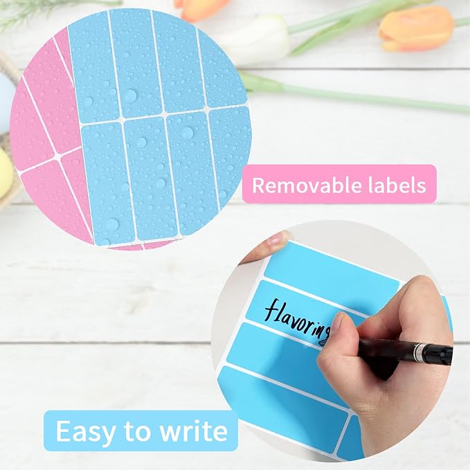 Ououstate 480 Pcs Removable Colored Label Sticker, 3 x 1 Inch Blank Rectangle - Image 4