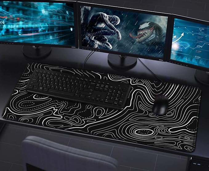 Large Gaming Mouse Pad with Stitched Edges, Durable Non-Slip Natural Rubber Base - Image 7