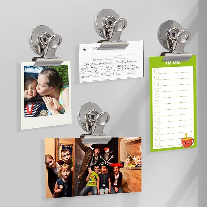 100 Magnetic Clips, Fridge Magnets, Magnet Clips Heavy Duty, Refrigerator - Image 3