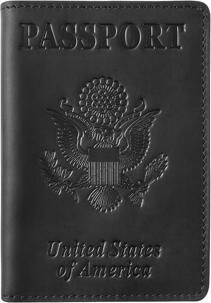 Jack&Chris Leather Passport Holder, Passport Travel Wallet Cover Case by JackChris