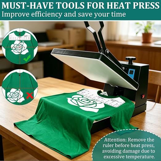 Phinus Tshirt Ruler 8P, V-Neck/Round T-Shirt Ruler Guide - Image 5