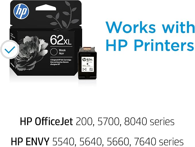 HP 62XL Black High-Yield Ink Cartridges | Works - Image 3