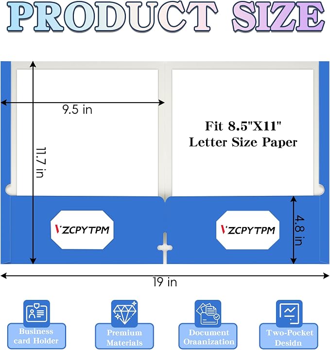 8 Packs Pocket File Folders, File Folders - Image 5