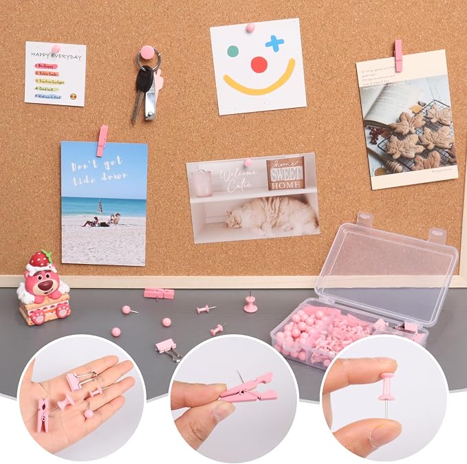 Push Pins Set, 5 Types Pushpins Thumbtacks - Image 5
