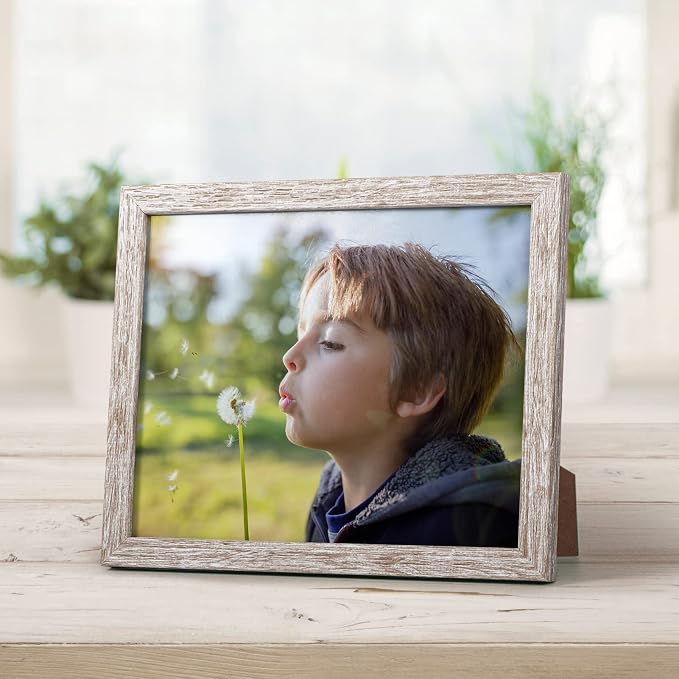 Giftgarden 8x10 Picture Frame Distressed Beige White Set of 12 - Image 9