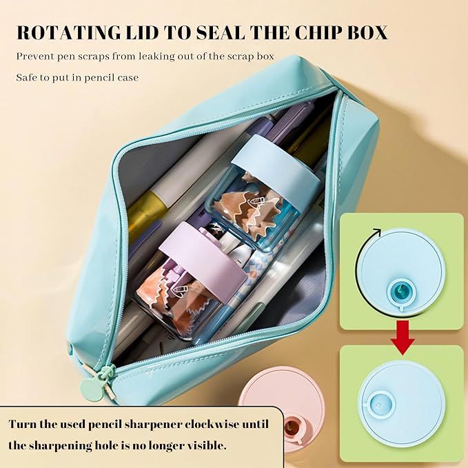 Pencil Sharpener 3 Pack Single Hole Manual Pencil Sharpeners - Image 6