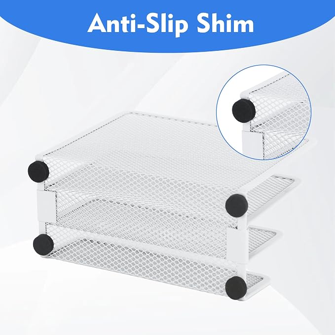 EASEPRES Desk Mail Organizer, Office Small Desktop Metal Mesh Envelope Letter - Image 4