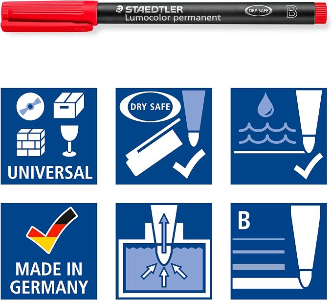 STAEDTLER 314-9 Lumocolor Bold Permanent Universal Pen B, 314-9 VE - Image 4