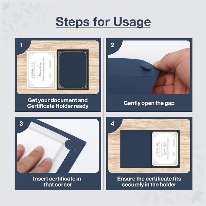 BELLE KR® Blue Certificate Holders 8.5 x 11, Documents and Diplomas - Image 4