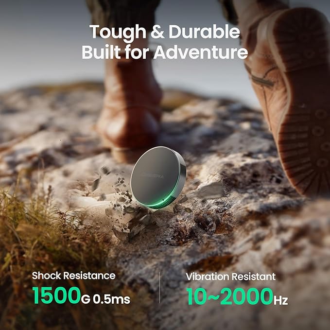 1TB Magnetic Portable SSD, External Solid State Drives with USB-C 3.2 Gen 2x2, Speed Up to 2000MB/s, Compact & Durable, Compatible with iPhone 15/16 Series and Other USB-C Devices, Black-DeskLoop Office