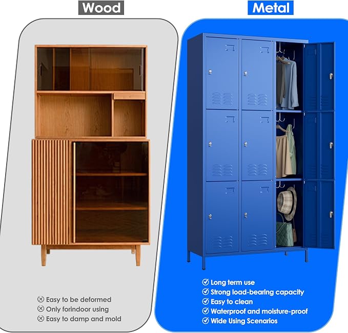 SUPEER 9 Doors Metal Locker for Employees - Image 6