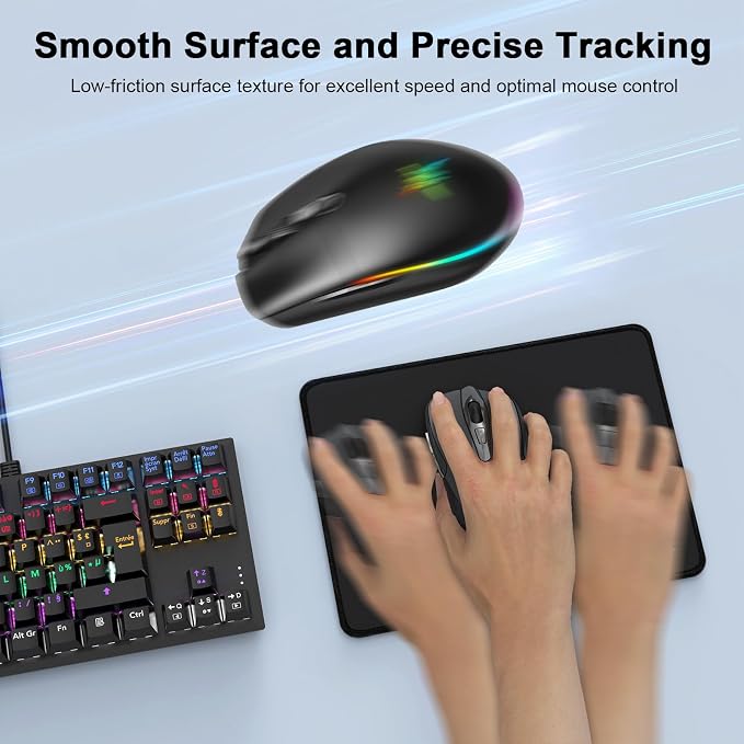 TECKNET 4 Pack Mouse Pad with Anti-fray Stitching, Waterproof Surface & - Image 4
