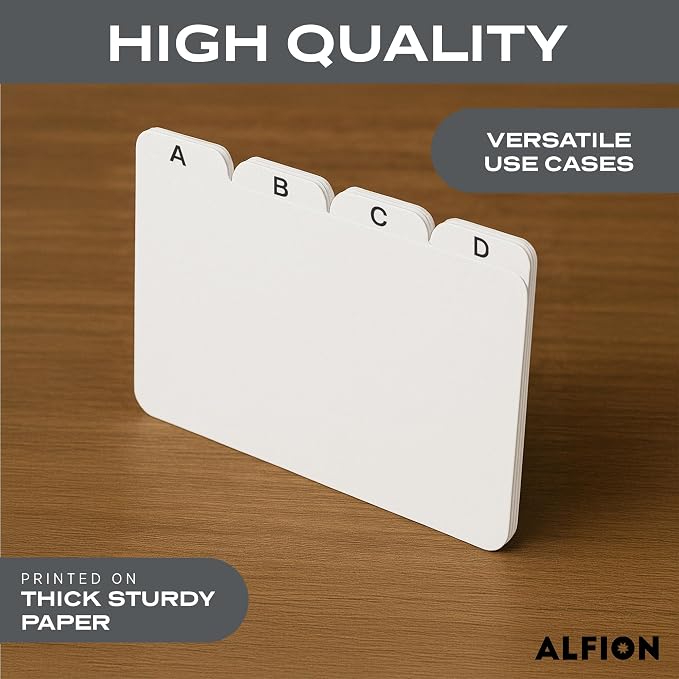 4x6 Index Card Alphabet Tab Dividers 24 pcs - Image 5