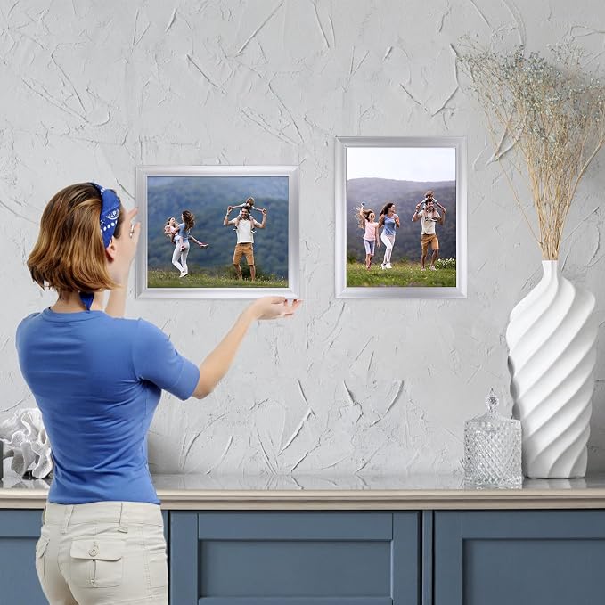 Giftgarden 8x10 Picture Frame Silver Set of 12 - Image 5