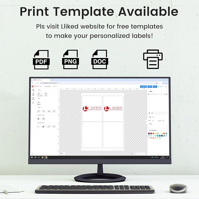 L LIKED 4" x 5" Printable 400 Labels White Matte Shipping Address Labels - Image 3