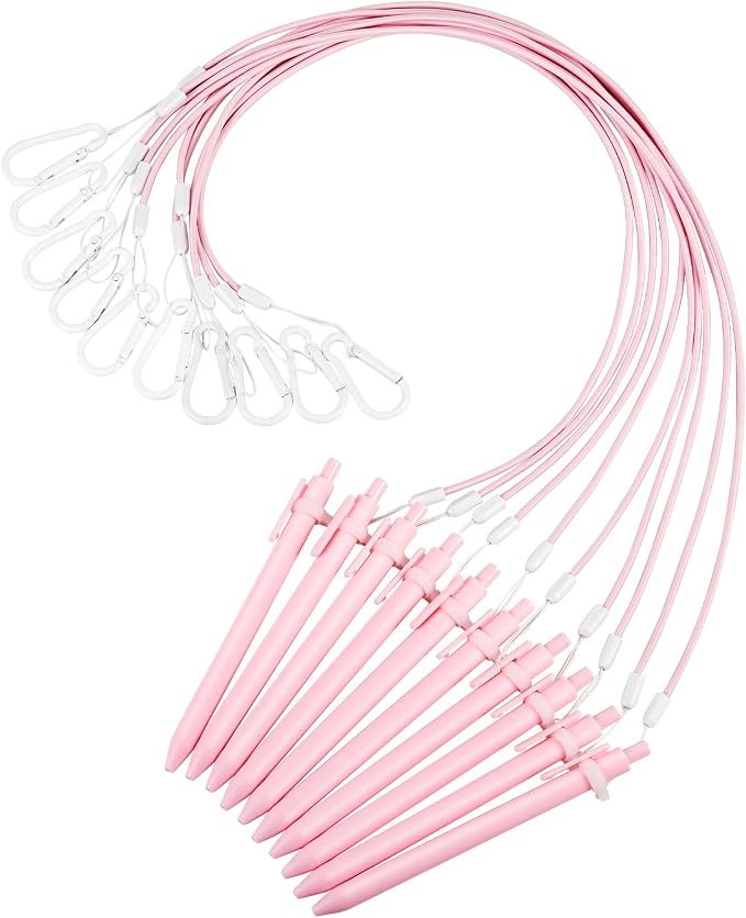 Lewtemi 10 Sets 24 Inch Pen Leash Pen Silicone Lanyard Holder by Lewtemi