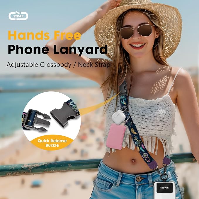 Icycay Phone Lanyard Crossbody, Dream Catcher Cell Phone Strap - Image 2