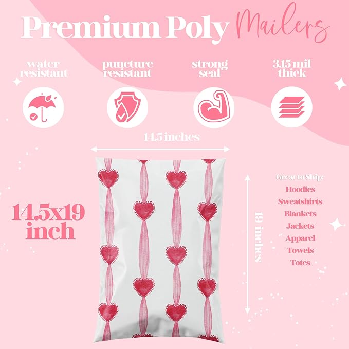 Pretty Package Store 14.5x19 Designer Poly Mailer 100 Pack Heavy Duty - Image 2