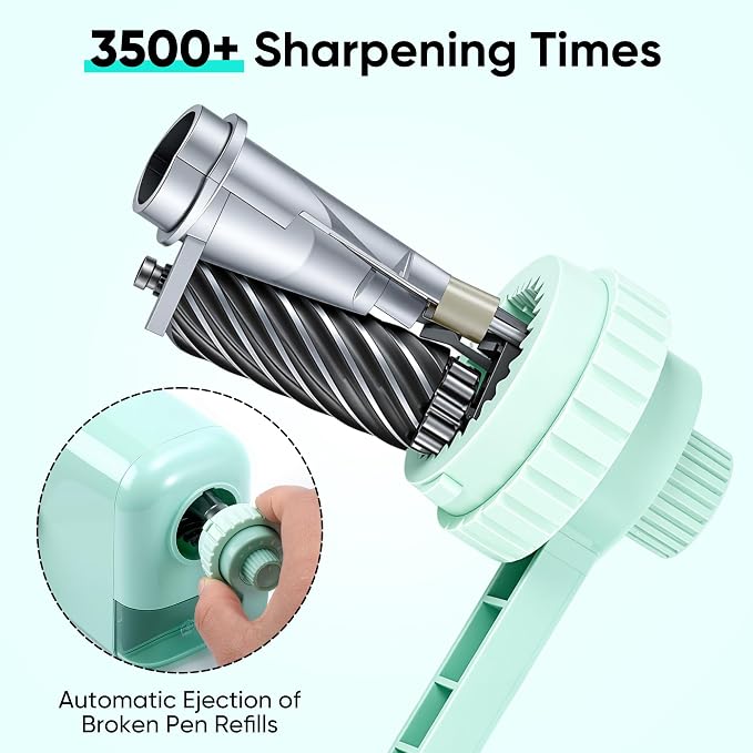 Deli Manual Pencil Sharpener for Classroom, 6.9-11mm No.2 /Colored Pencils - Image 6
