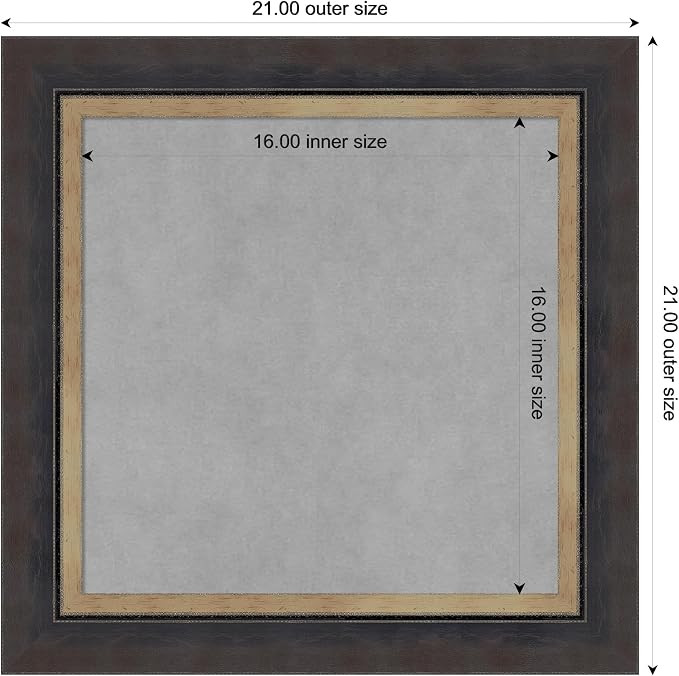 Amanti Art Black Framed Magnetic Board 21x21 Small Vision Board - Image 4