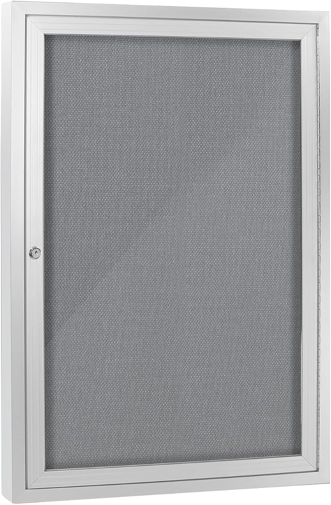 Enclosed Bulletin Board with Locking Door, Outdoor Bulletin Board Weatherproof by Unknown