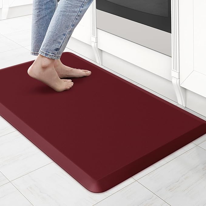 KitchenClouds Kitchen Mat Cushioned Anti Fatigue Rug 17.3"x28" Water Resistant by KitchenClouds