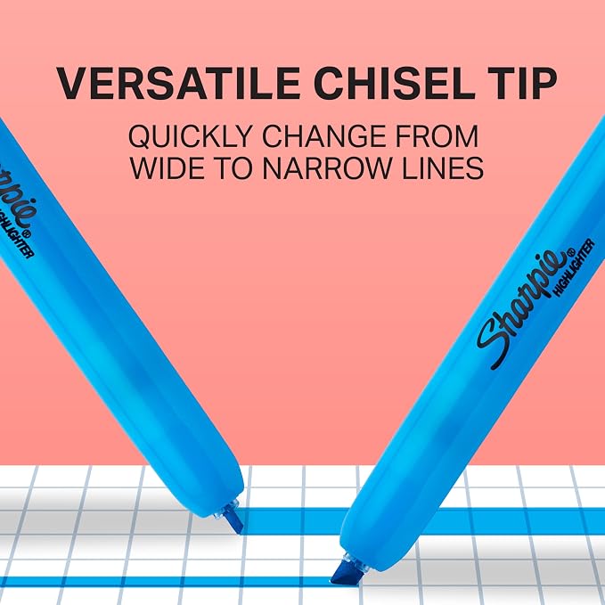 Sharpie Retractable Highlighters, Chisel Tip, Smear-Resistant, Back to School - Image 5