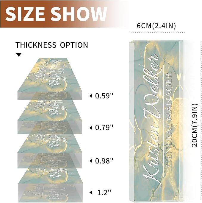 Name Plate for Desk, Desk Name Plate Personalized, Office Decor for Women Men - Image 7