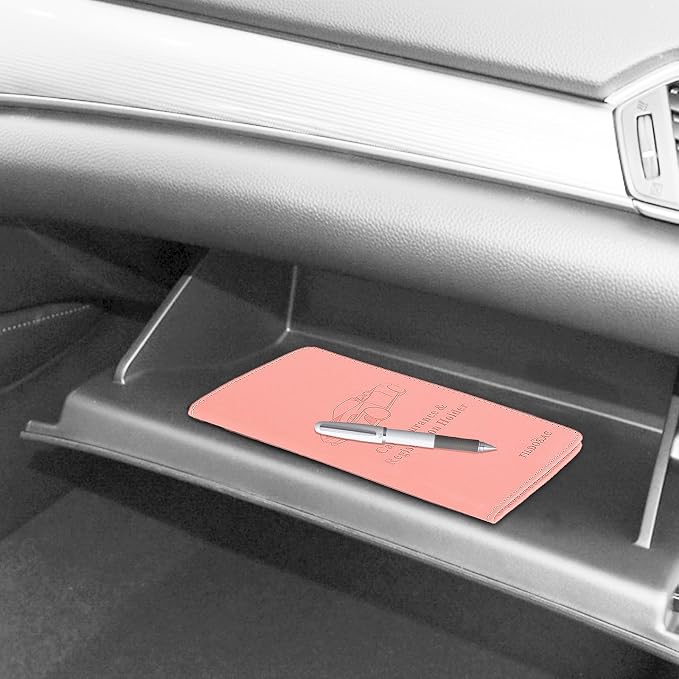 TILDOSAC Car Registration & Insurance Card Holder Leather Auto Glove Box - Image 8