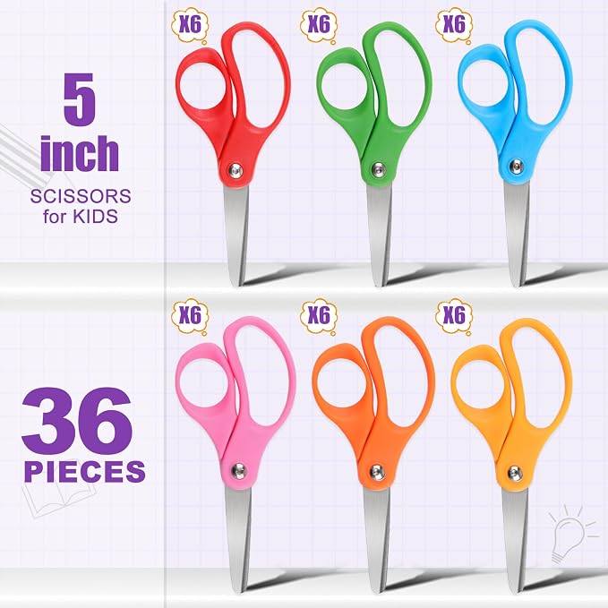 36 Packs Kids Scissors, Scissors - Image 2