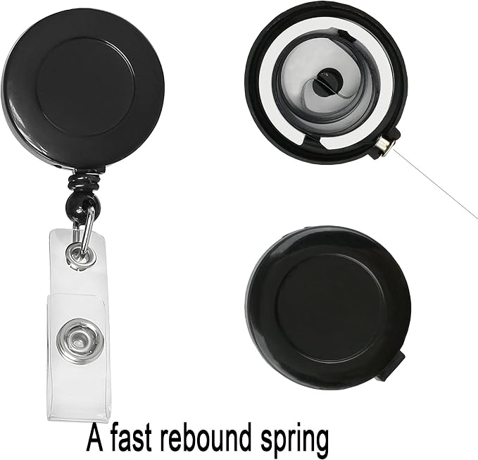 JANYUN 50 Pcs Retractable Badge Reel Clips Holder - Image 4