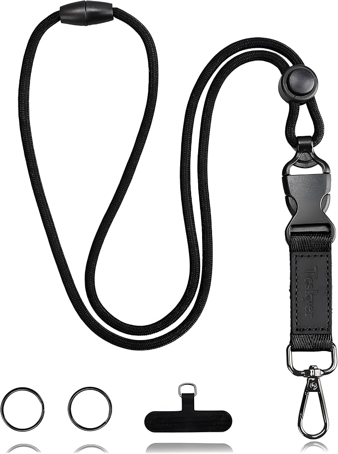 Teskyer Lanyards for ID Badges, Safety Breakaway Round Cord Lanyard by TESKYER