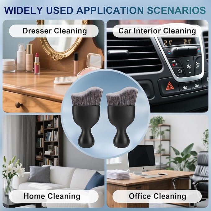 Amrules 2 PCS Car Interior Detailing Brush, Auto Car Dusting Brushes, Soft - Image 7