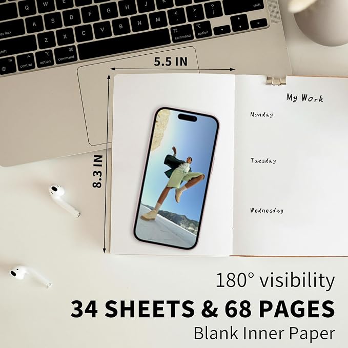 50 Pack A5 Lined Kraft Notebook Journals 8.3x5.5 In，Travel Journals Notebooks - Image 2