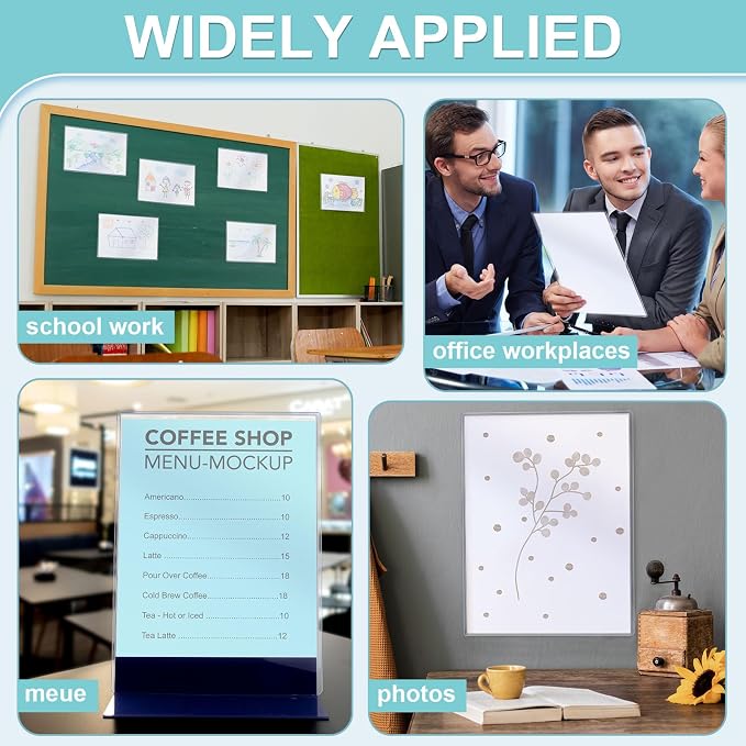 Jecery 10 Pcs 9 x 12'' Rigid Print Protectors Clear Rigid Plastic Paper Page - Image 6