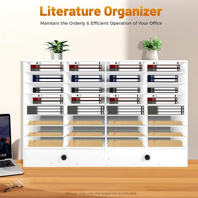 SHIECAMASIC Literature Organizer, 32 Compartments Office Mailbox - Image 4