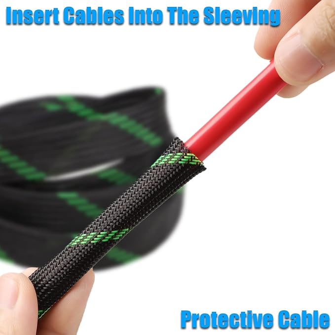 25ft PET Expandable Braided Cable Sleeve 1/3inch Pet Braided Cable Sleeve - Image 4